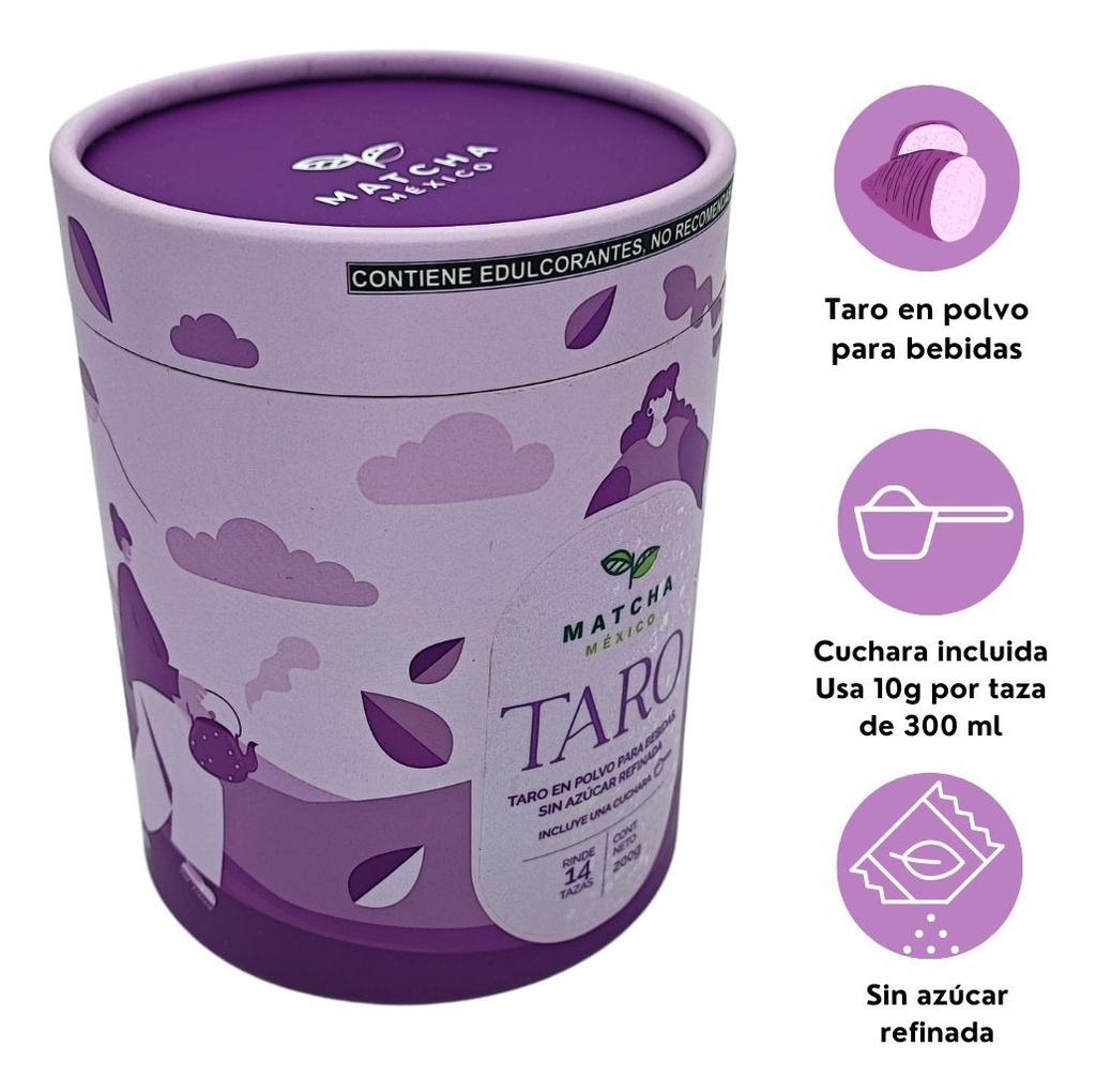 Taro Para Bebidas 200g Sin Azúcar Refinada Ni Lácteos