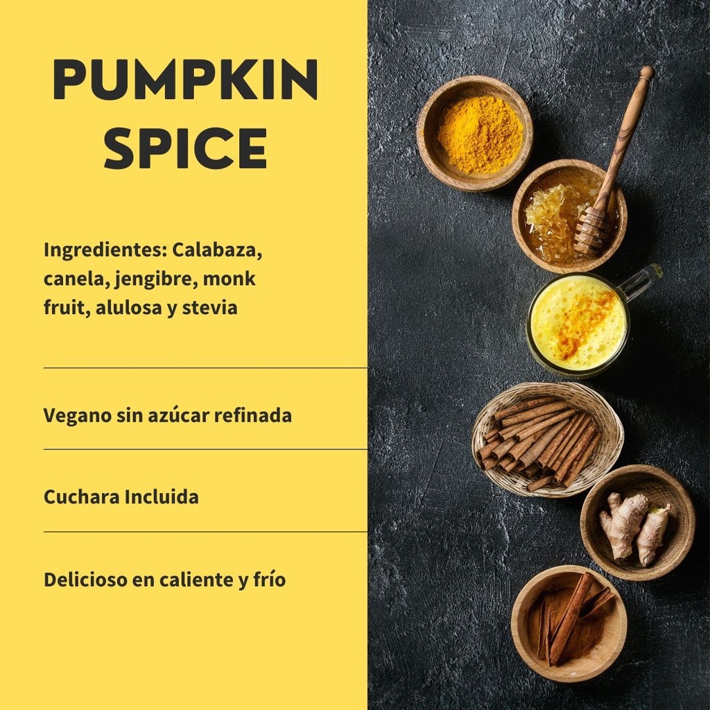 Pumpkin Spice 400g Sin Azúcar - Con Calabaza Y Especias