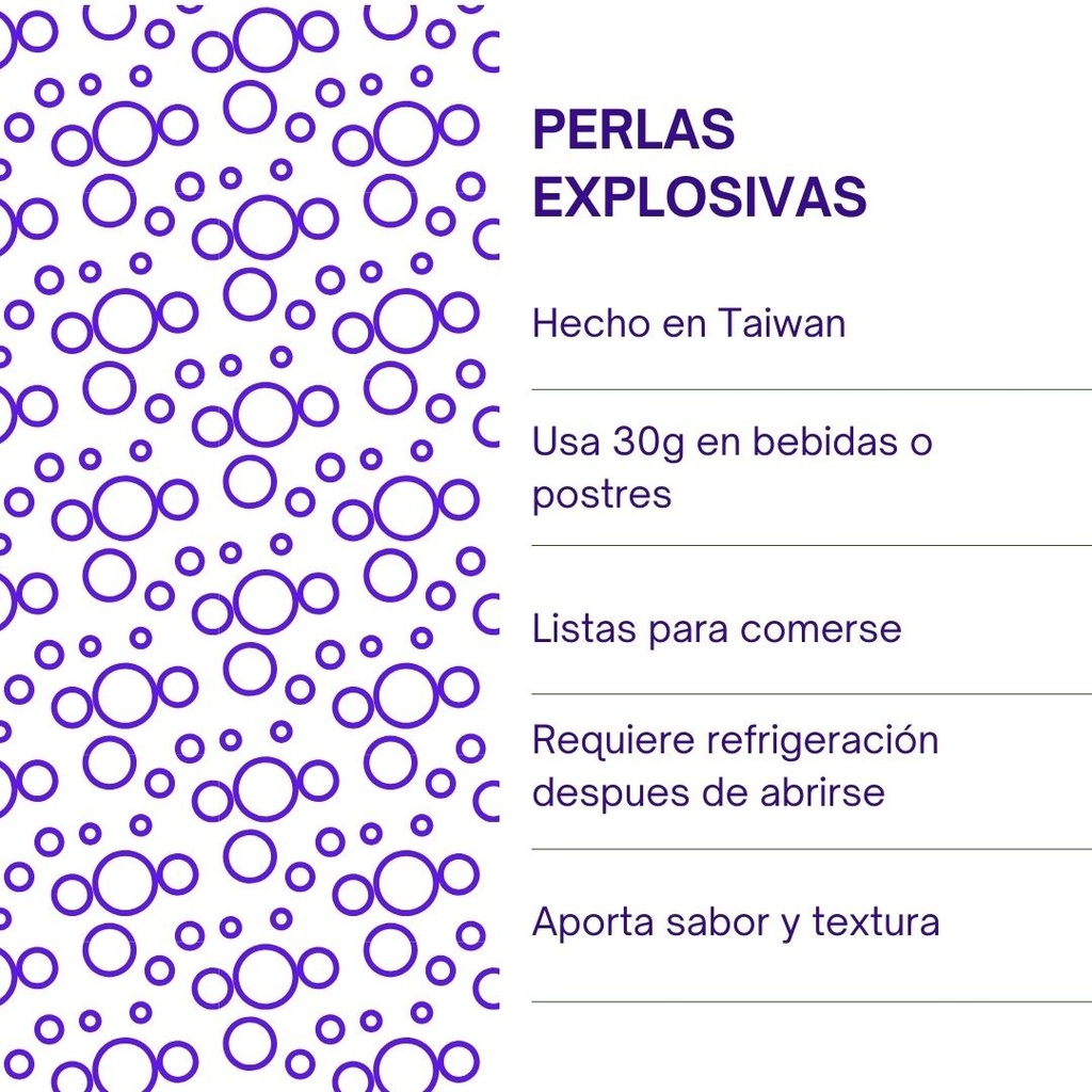 Perlas Explosivas Mora Azul 3.2 Kg Para Toppings O Sodas