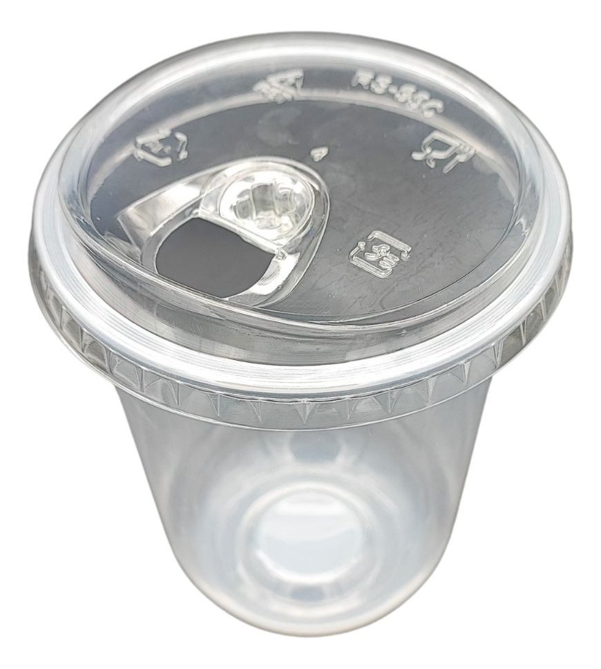 Vasos Curvos Pp 16 Oz 450 Ml Con Tapa Boquilla 200 Pzas