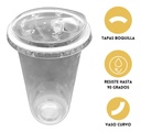 Vasos Curvos Pp 16 Oz 450 Ml Con Tapa Boquilla 200 Pzas