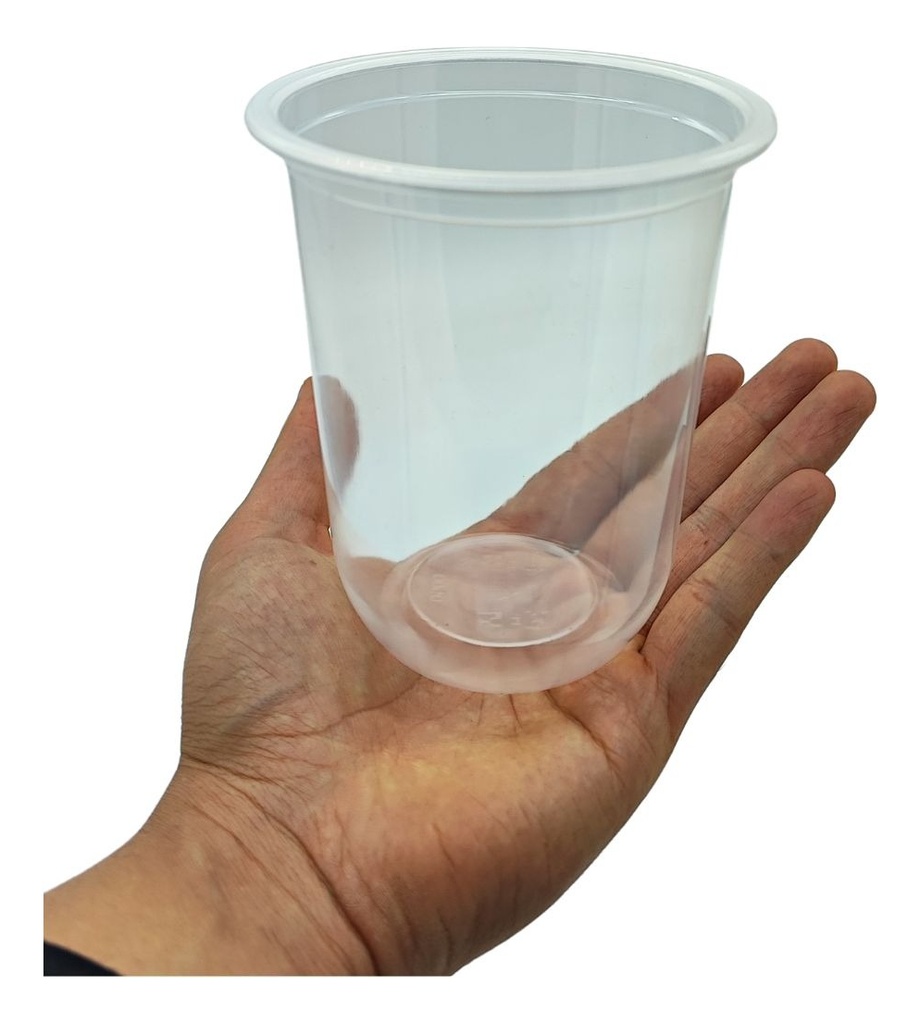 Vasos Curvos Pp 16 Oz 450 Ml Con Tapa Boquilla 200 Pzas