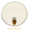 Vaso De Papel Beige 16 Oz / 470ml Con Tapa 400 Pz Doble Capa