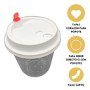 Vasos Con Tapa PP 90mm Corazon