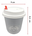 Vasos Con Tapa PP 90mm Corazon
