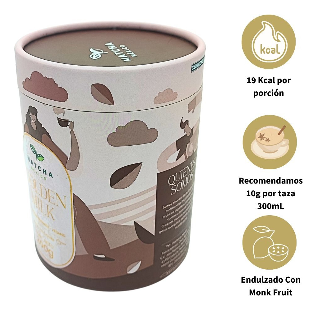 Cúrcuma Golden Milk 200g Para 20 Tazas Con Cuchara Incluida
