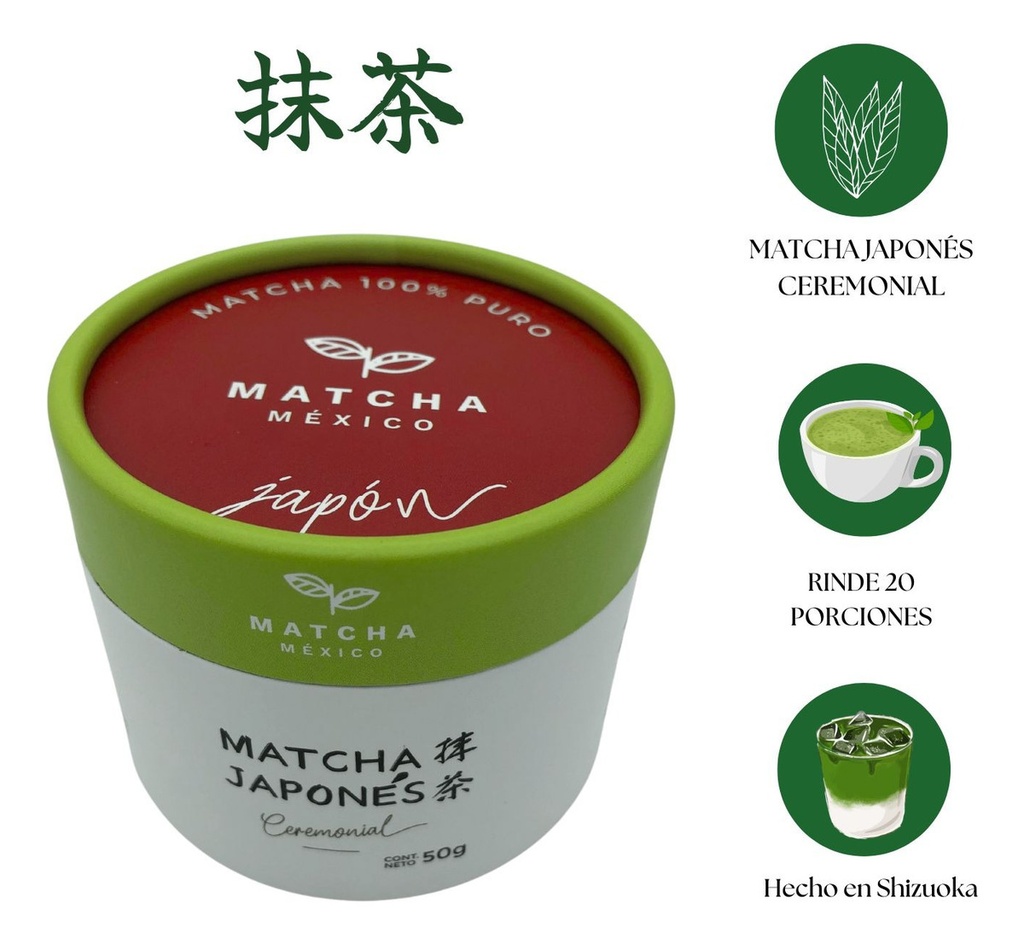 Matcha Japones 50g Grado Ceremonial 100% Puro Para Bebidas