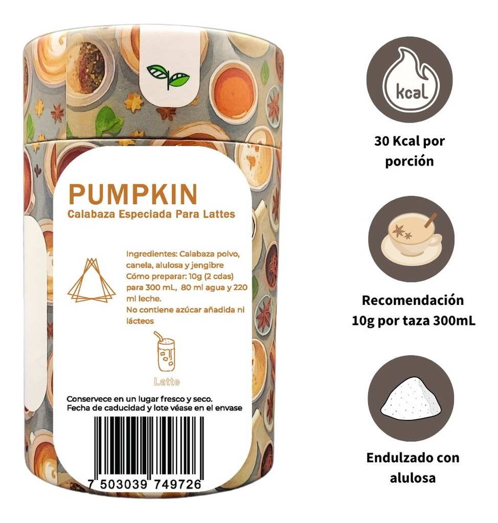 Matcha México Pumpkin Spice 200g Sin Azúcar