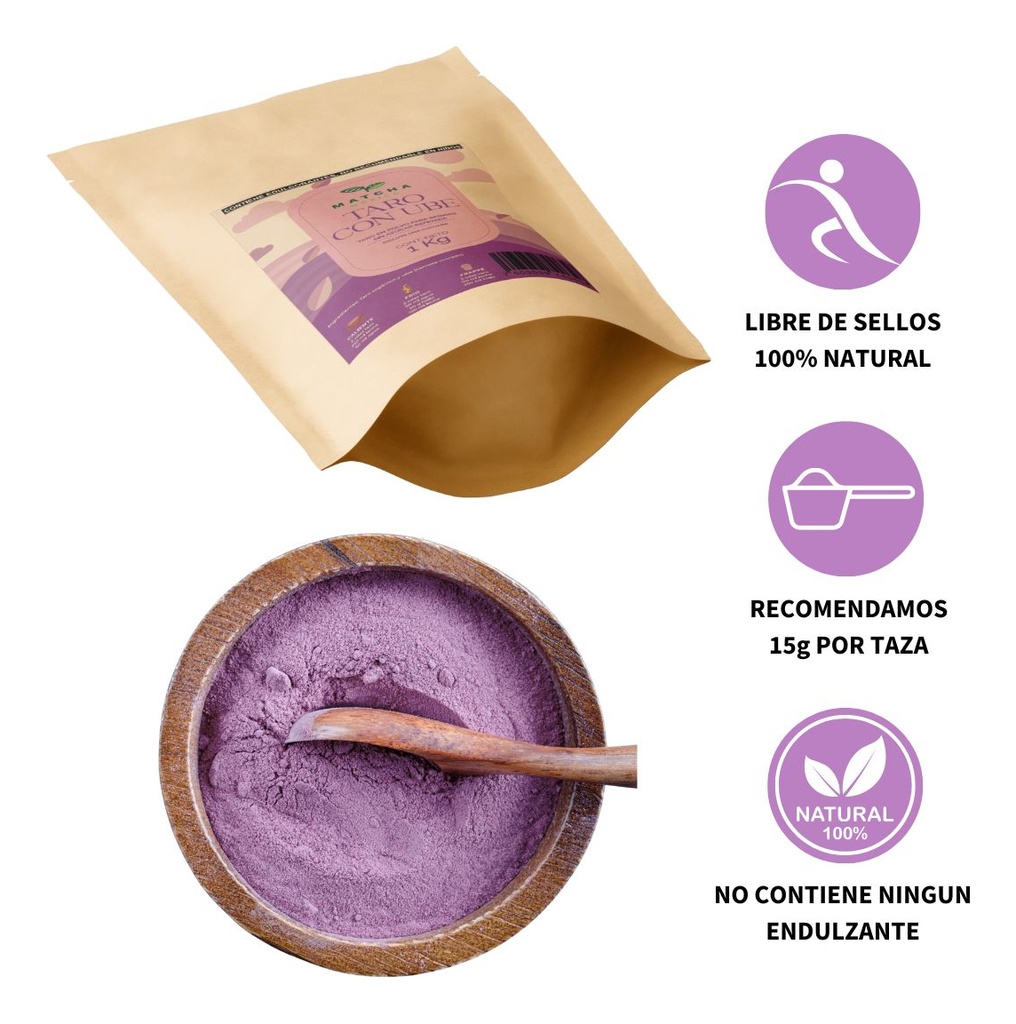 Taro Con Camote 1 Kg Bebidas Y Postres 100% Natural Y Puro