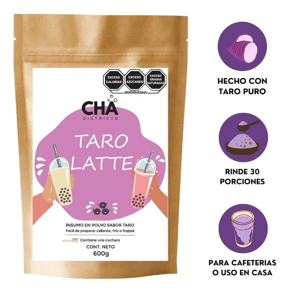Taro Original Bubble Tea 600g Mezcla En Polvo