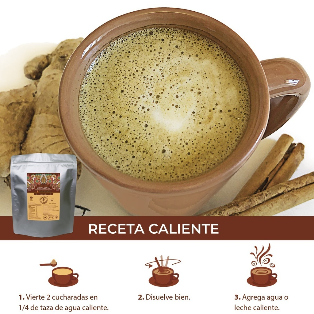 Chai En Polvo Con Matcha 1kg - Para 80 Tazas