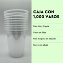 Vasos Curvos De Plástico 490ml Caja 1000 Pzas Tapa Sellable