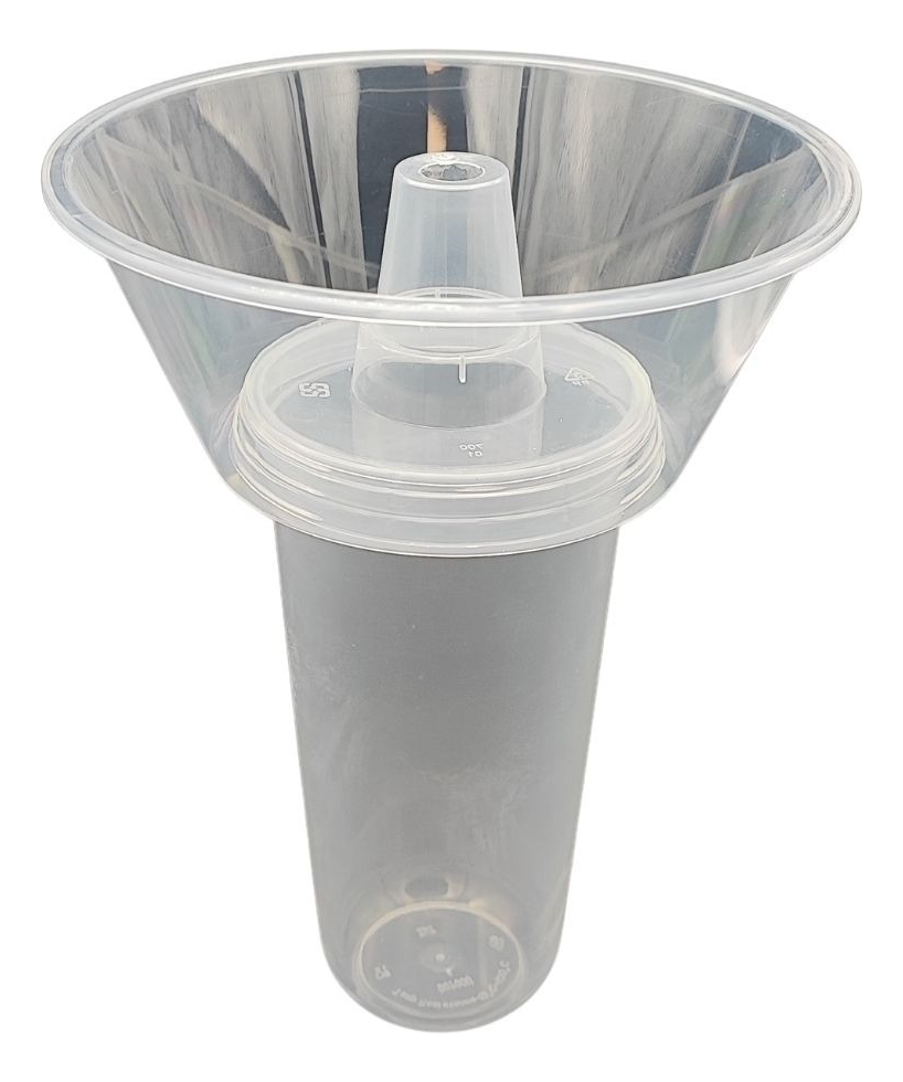 Vasos Con Bowl 200 Pzs Botanero Para Papas Y Resfresco 650ml Gris