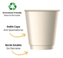 Vaso De Papel Beige 16 Oz / 470ml Con Tapa 400 Pz Doble Capa