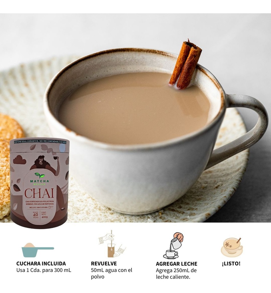 Chai Masala En Polvo 200g Sin Lácteos Con Hierbas Mexicanas 