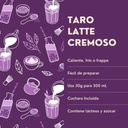 Taro Latte 600g Polvo Instantáneo Fácil De Preparar