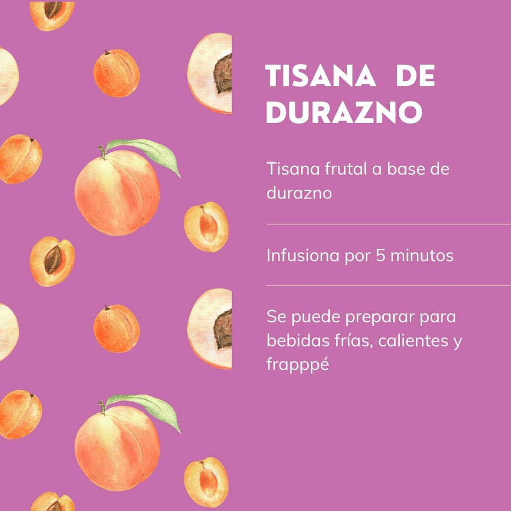 Tisana Durazno Melocoton 300g Para Infusión Caliente O Fría