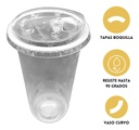 Vasos Curvos Pp 16 Oz 450 Ml Con Tapa Boquilla 500 Pzas