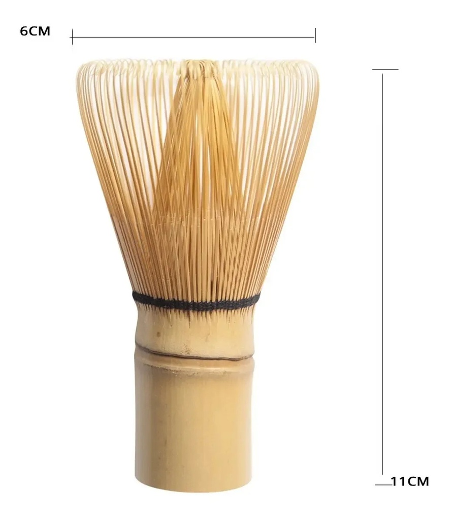 Chasen: Batidor Para Matcha 100 Cerdas Para Espumar Matcha Beige