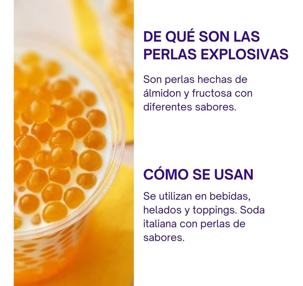 Perlas Explosivas Mora Azul 3.2 Kg Para Toppings O Sodas