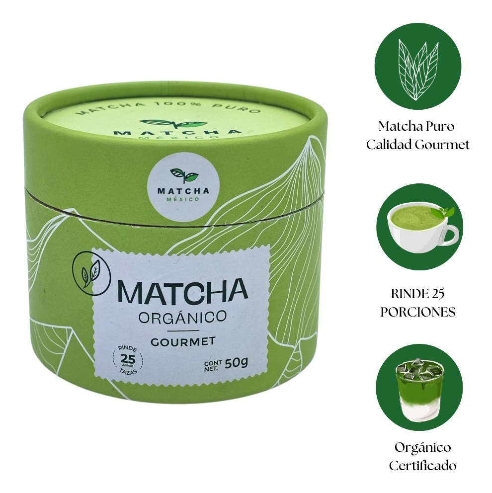 Matcha 50g Gourmet Orgánico 100% Puro Aporta Anitoxidantes Y Energía. Para Cocina Y Bebidas.