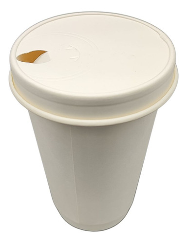 Vaso Papel Con Tapa 16oz